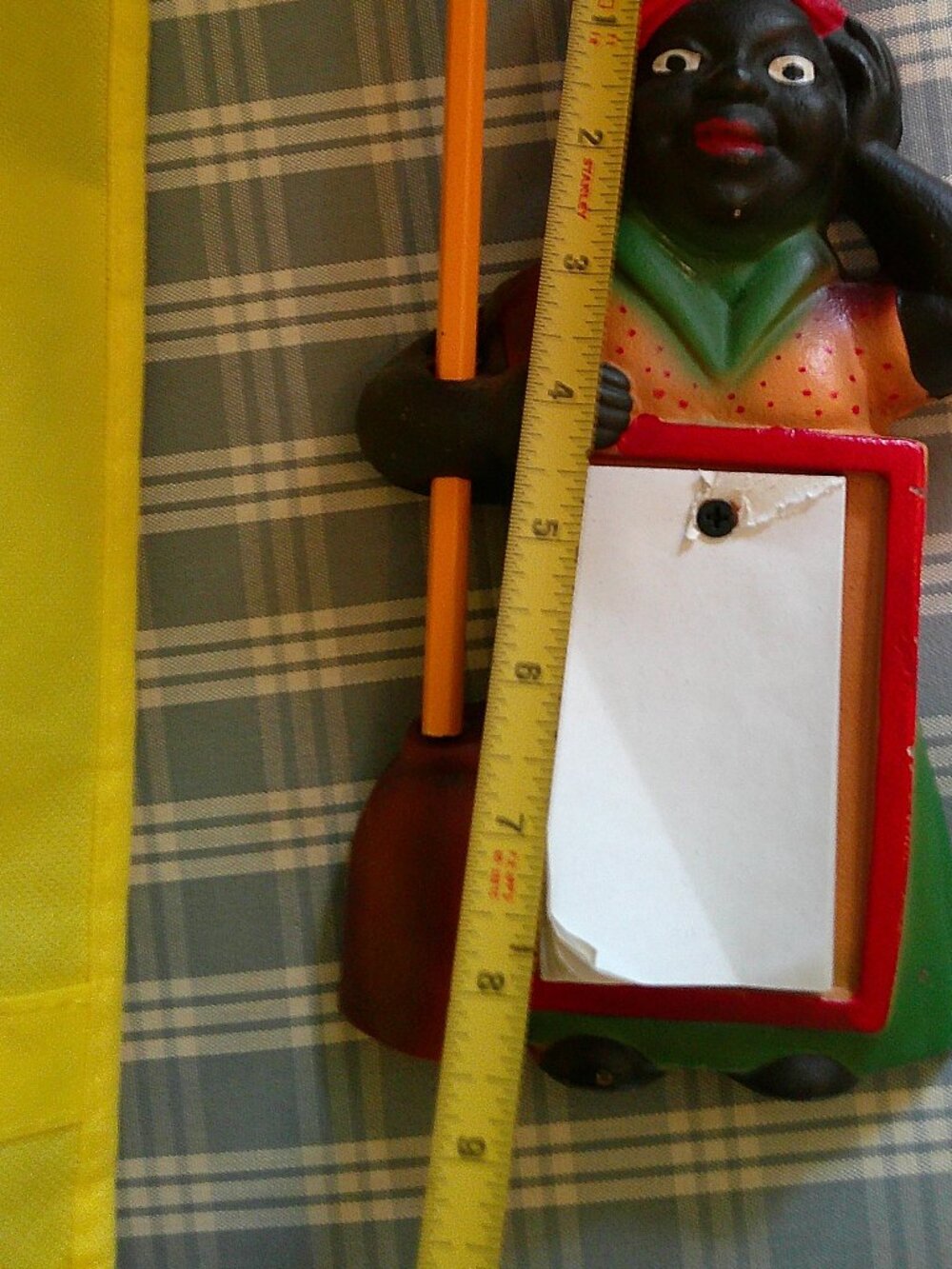 Vintage Hanging Cast Iron maid memo pad